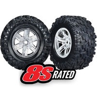 Traxxas Tires & Wheels, X-Maxx Satin Chrome