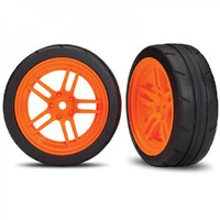 Traxxas Tires And Wheels, Assembled, Glued, Orange