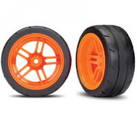 Traxxas Tires And Wheels, Assembled, Glued, Orange