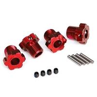 Traxxas Wheel Hubs, Splined, 17mm (Red) (4)