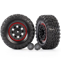 Traxxas T&W, Ass (2.2' Blk/ 2.2' Tires)(2)/ Ctr Caps(2)/ Beadlock Rings (2)