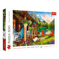 Trefl 500pc Cabin In The Mountains Jigsaw Puzzle