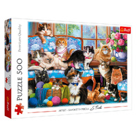 Trefl 500pc Cat Family Jigsaw Puzzle