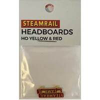 The Train Girl HO Steamrail Headboards Yellow and Red