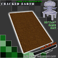 The F.A.T. Mat - 30x44in Cracked Earth Medium Gaming Mat