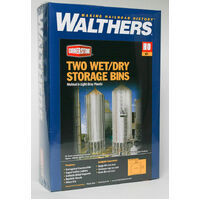 Walthers HO Wet-Dry Grain Storage Bin 2-Pack Kit