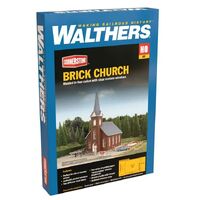 Walthers HO Brick Church Kit