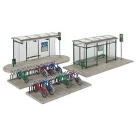 Walthers HO Modern Bus Shelter Kit with Accessories