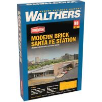 Walthers HO Modern Brick Santa Fe Station Kit