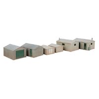 Walthers HO Metal Yard Shed Kit Set of 2 each of 3 styles