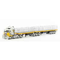 Drake 1/50 Big Hill Cranes Kenworth Freighter B Double Combination Diecast Model Truck