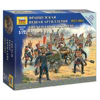 Zvezda 1/72 French foot artillery 1810-1815 Plastic Model Kit 8028